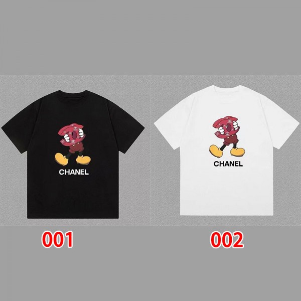Chanel シャネルハイブランドtシャツ偽物レディースメンズブランドtシャツオーバーサイズ夏tシャツブランドかわいいTシャツカットソーペアカップルS - 5XL