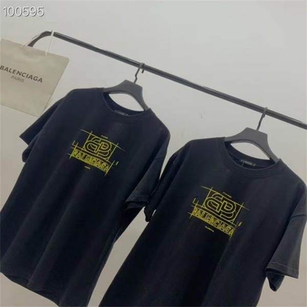 ハイブランド バレンシアガ tシャツファッション高品質 コットン tシャツ 肌に優しい 快適 Tシャツレディースメンズ カジュアル コーデ 半袖 tシャツ上着 夏