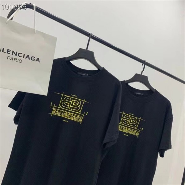 ハイブランド バレンシアガ tシャツファッション高品質 コットン tシャツ 肌に優しい 快適 Tシャツレディースメンズ カジュアル コーデ 半袖 tシャツ上着 夏