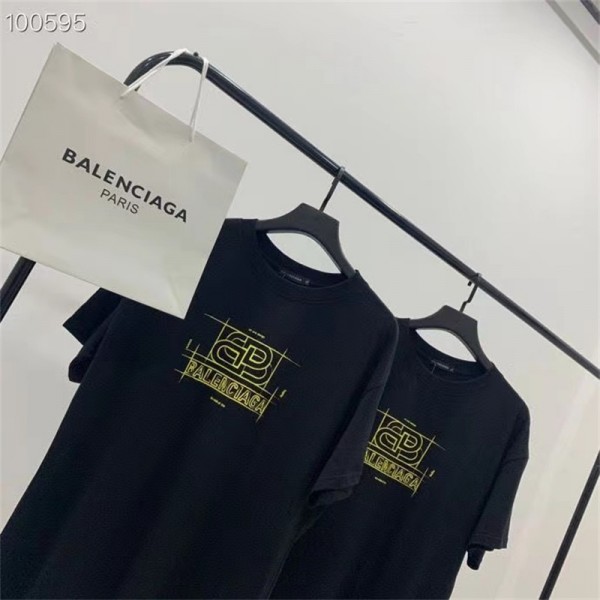 ハイブランド バレンシアガ tシャツファッション高品質 コットン tシャツ 肌に優しい 快適 Tシャツレディースメンズ カジュアル コーデ 半袖 tシャツ上着 夏