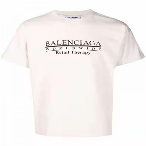 バレンシアガ tシャツハイブランド シンプル 高品質 半袖 tシャツ ホワイトブラックコットン 肌に優しい tシャツ 上着 ドロップショルダー 男女兼用 tシャツ