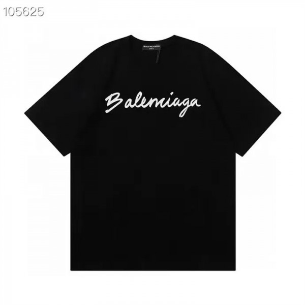 バレンシアガ ブランド tシャツ シンプル ホワイト ブラック 半袖 tシャツ 上着 コットン 肌に優しい オーバーサイズ tシャツ インナー