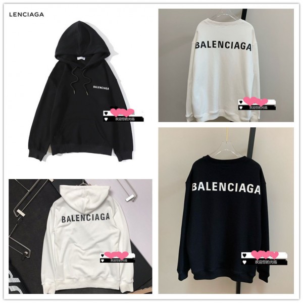 バレンシアガ パーカー ハイブランド Balenciaga春秋 純綿 長袖シャツ プルオーバー レディースメンズ人気 トレーナー オーバーサイズ ゆったり スウェット 上着