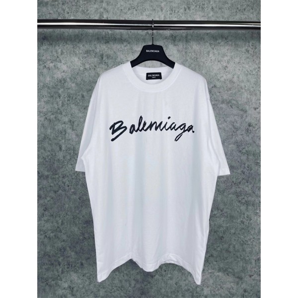 バレンシアガブランドtシャツレディースメンズ 半袖 tシャツBalenciagaドロップショルダー ゆったり tシャツ トップス 夏 カップルオススメ