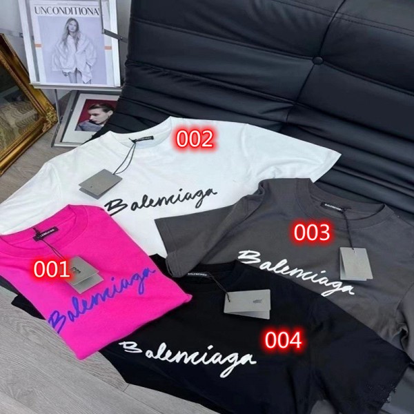 バレンシアガ tシャツハイブランドBalenciaga 夏 レディースメンズ tシャツ カジュアル オーバーサイズ 半袖 tシャツ コットン肌に優しい服 