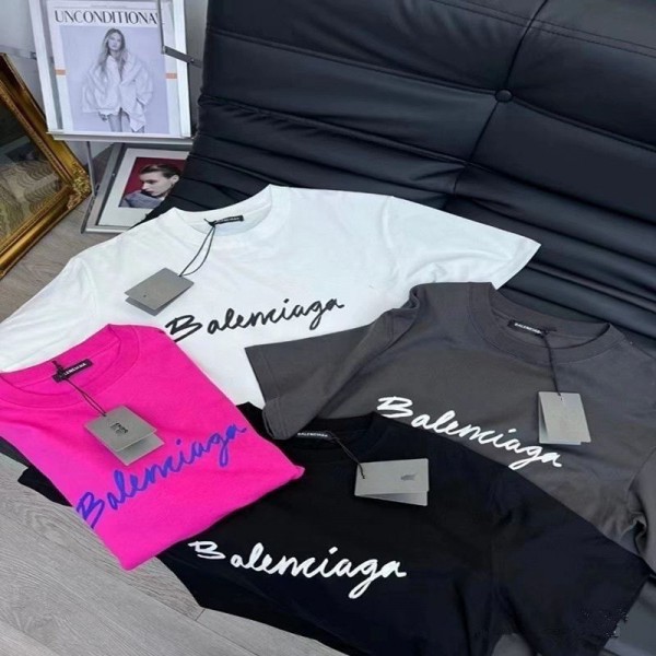 バレンシアガ tシャツハイブランドBalenciaga 夏 レディースメンズ tシャツ カジュアル オーバーサイズ 半袖 tシャツ コットン肌に優しい服 