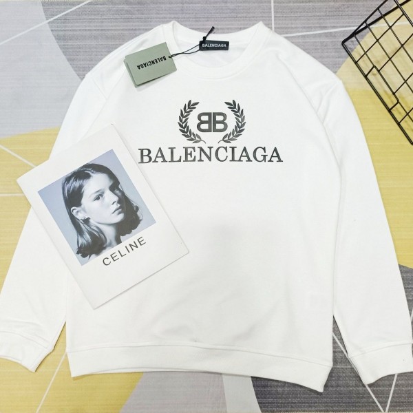 Balenciaga バレンシアガ パーカー 黒白 長袖 シンプル 定番 モノグラム 人気 オシャレ