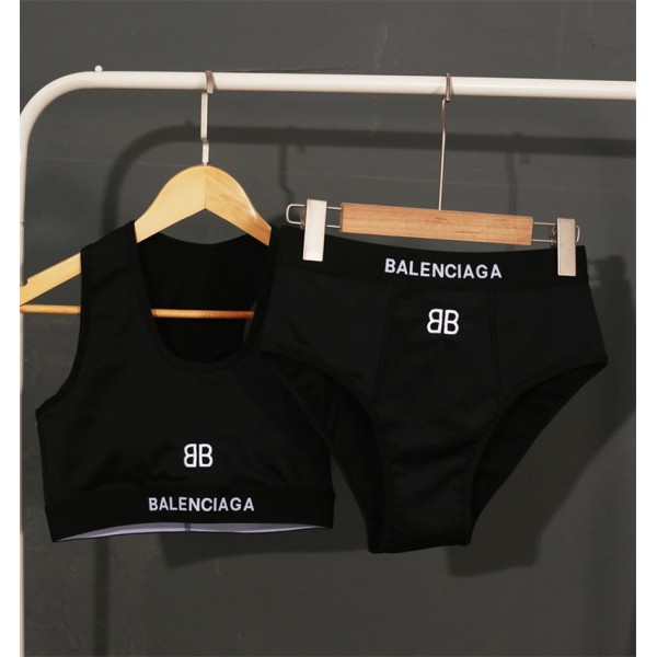 Balenciaga バレンシアガ ブランド水着セクシー 三角ビキニおしゃれ定番プリント 女の子 ホルターネック水着スイミング 海辺 ビーチ レディース向け