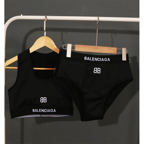 Balenciaga バレンシアガ ブランド水着セクシー 三角ビキニおしゃれ定番プリント 女の子 ホルターネック水着スイミング 海辺 ビーチ レディース向け