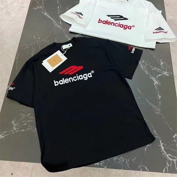 Balenciaga バレンシアガtシャツハイブランド夏ハイブランドtシャツ偽物レディースメンズブランドtシャツ上着カジュアルTシャツカットソーペアカップルS - 5XL