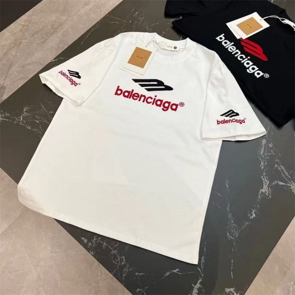 Balenciaga バレンシアガtシャツハイブランド夏ハイブランドtシャツ偽物レディースメンズブランドtシャツ上着カジュアルTシャツカットソーペアカップルS - 5XL