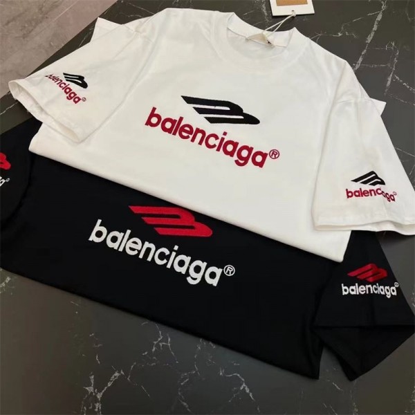 Balenciaga バレンシアガtシャツハイブランド夏ハイブランドtシャツ偽物レディースメンズブランドtシャツ上着カジュアルTシャツカットソーペアカップルS - 5XL