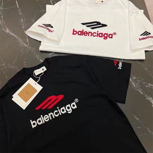 Balenciaga バレンシアガtシャツハイブランド夏ハイブランドtシャツ偽物レディースメンズブランドtシャツ上着カジュアルTシャツカットソーペアカップルS - 5XL