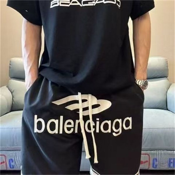 ブランド Balenciagaショートパンツ 五分丈 レディース バレンシアガ 短パン メンズ ショーパン ルームウェア 人気 スポーツ S - 2XL スウェット パンツ 部屋着 ランニング トレーニング ハイウエスト ボードパンツ かわいい ゆったり パンツ