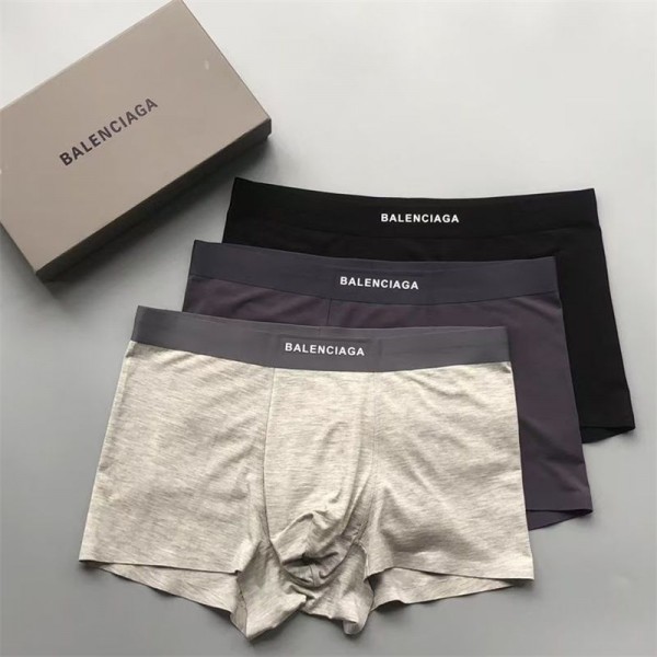 ブランド バレンシアガ ボクサーパンツ Balenciagag高通気性 ローライズ 前閉じ 3D立体 抗菌防臭 下着 パンツ メンズ 男性 