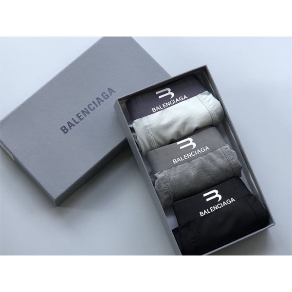 ブランド バレンシアガメンズ 下着 無地 抗菌防臭加工 3枚セット balenciaga インナー アンダーウェア 前開き ボタンあり オールシーズンL - 3XL