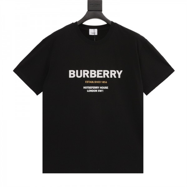 バーバリーtシャツハイブランドBurberry 夏 丸首 半袖 tシャツ トップス 男女兼用人気 コットン 着心地がよい tシャツ 上着