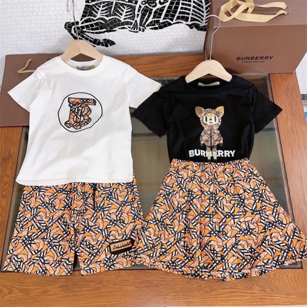 Burberry バーバリー ブランド 子供服 Ｔシャツ スカート パンツ 上下セット服 男の子 女の子 ファッション 韓国風 人気 メンズ レディーズ