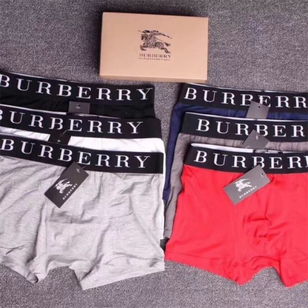 Burberry バーバリー ブランド 男性 四角ボクサー ショーツ 下着 セット 潮流コットンインナーパンツファッションボクサーブリー メンズ M - 2XL