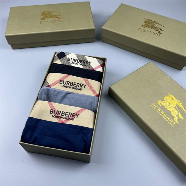 ブランド バーバリーアンダーウェア BURBERRY メンズ 下着 3枚セット 抗菌防臭 吸汗速乾 ストレッチ ローライズ ボクサーパンツ 前閉じ 前開き メンズ L - 3XL