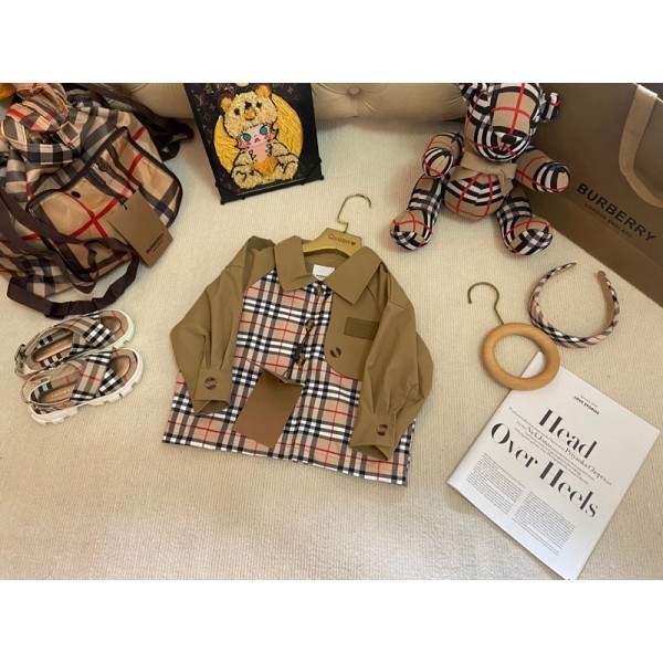 Burberry バーバリーブランド子供コート スプリングコート キッズコート  春トレンチコート 春秋にピッタリ 子供服 子供コート キッズ服 女の子服90-150cm