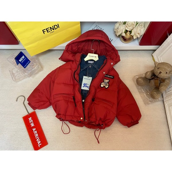 Burberry バーバリーブランド子供服 男の子 ダウンジャケット 110~170cm 冬 コート フード付き ダウン キッズ ダウンコート 長袖 女の子 アウター 上着 防寒服 暖かい 保温 軽量 防水 動物 花柄 可愛い おしゃれ 赤ちゃん 服 お出かけ プレゼント ベビーコート