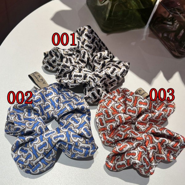 Burberry バーバリーハイブランドシュシュ ヘアゴム シュシュ おしゃれ 大人 ボリューム 大きめ サテンシュシュ シンプル 髪飾り レディース エレガント ヘアアクセサリー 存在感抜群　