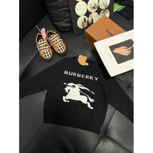 Burberry バーバリーブランド子供セーター キッズ 男の子 長袖 秋 冬 子供服 ボーイズ 防寒 おしゃれ 90-150cm ニット トップス 子ども 丸首 韓国 可愛い 保育園 プルオーバー シンプル あったか リブ 普段着 お出かけ かわいい 
