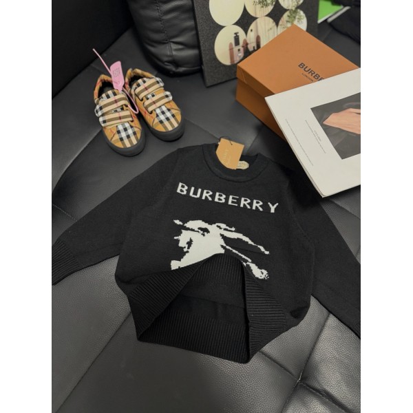 Burberry バーバリーブランド子供セーター キッズ 男の子 長袖 秋 冬 子供服 ボーイズ 防寒 おしゃれ 90-150cm ニット トップス 子ども 丸首 韓国 可愛い 保育園 プルオーバー シンプル あったか リブ 普段着 お出かけ かわいい 