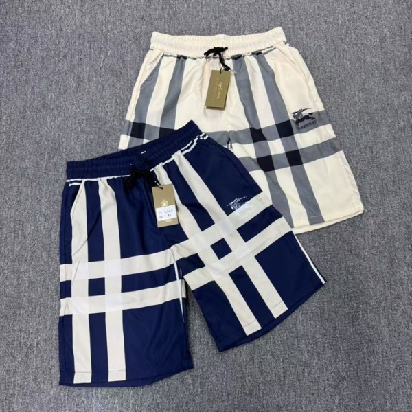 ブランドBurberry バーバリー ハーフパンツ メンズ 半ズボン ショートパンツ 短パン 部屋着 夏 イージーパンツ 五分丈 ワンマイル ウエストゴム 薄手 ゆったりM-5XL