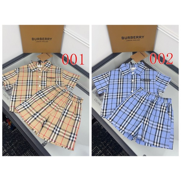 ブランドバーバリー Burberry 子供服 セットアップ 半袖 ポロシャツ 上下セット キッズ服 ベビーウェア 男の子 女の子 半袖セットアップ 夏服 かわいい 上質 90¬150cm 