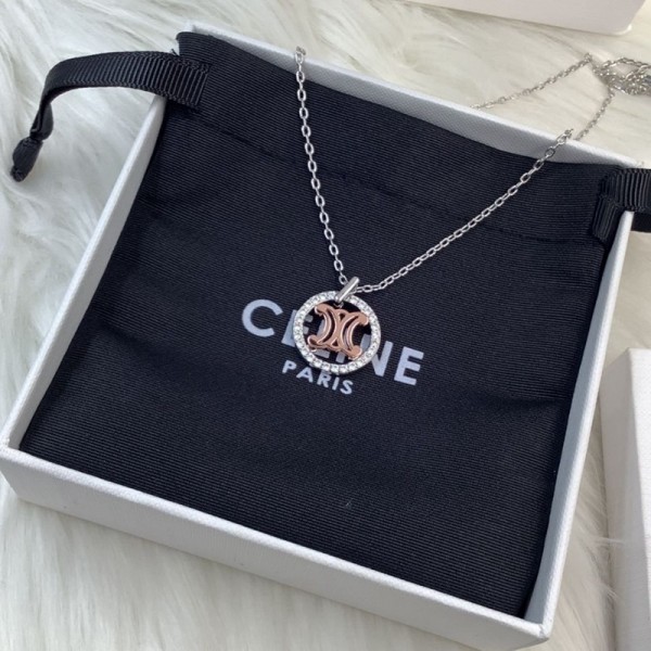 CELINE セリーヌ ネックレスハイブランド 女性向けおしゃれ 贅沢風 ネックレス 金属アレルギー対応 アクセサリー 高級感 人気 ネックレス 誕生日 新年プレゼント