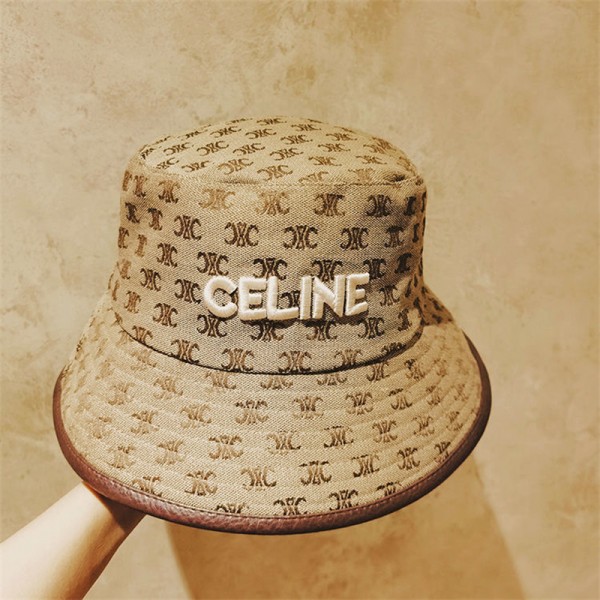  セリーヌブランド 漁師の帽子 クラシック CELINE 定番ロゴ バケツハット 通気性がよい UVカット 日除け帽子 カジュアル 軽薄 バケットハット アウトドア