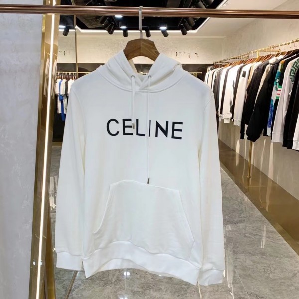 セリーヌ パーカー ブランドパロディCeline ファッション 高品質 プルオーバー フード付き カジュアル オーバーサイズ スウェット 上着 男女兼用