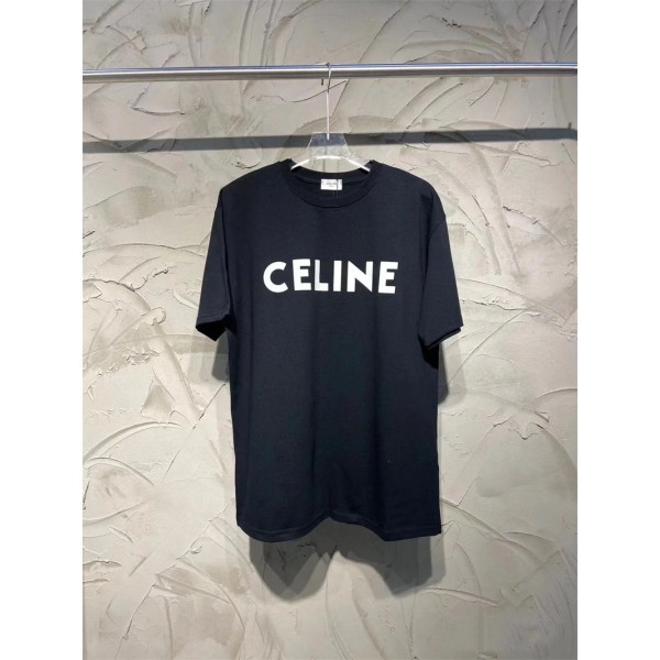 セリーヌtシャツハイブランドCeline 春夏 ドロップショルダー Tシャツレディースメンズ 半袖 tシャツ コットン ゆったり tシャツ トップス 上着