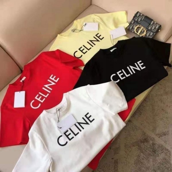 CELINE セリーヌブランドtシャツカットソー コピーブランドtシャツオーバーサイズ韓国 パチモン tシャツ20代 30代40代tシャツ 激安パロディ