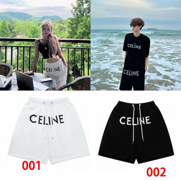 セリーヌハーフパンツ メンズ 冷感 ブランドCeline ドライパンツ 5分丈 接触冷感 クロップドパンツ UVカット 薄手 速乾 涼しい 調整紐 部屋着 おしゃれ 夏服 M - 4XL