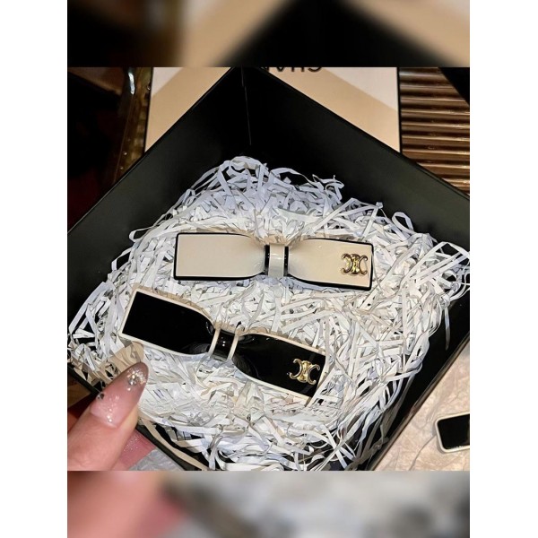 CELINE セリーヌ ブランドヘアピン レディース ブランド可愛い蝶結びヘアグリップ ブランドバナナクリップ 髪アレンジ かわいい バンスグリップ ハイブランド