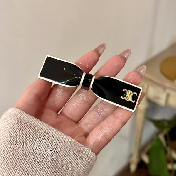 CELINE セリーヌ ブランドヘアピン レディース ブランド可愛い蝶結びヘアグリップ ブランドバナナクリップ 髪アレンジ かわいい バンスグリップ ハイブランド