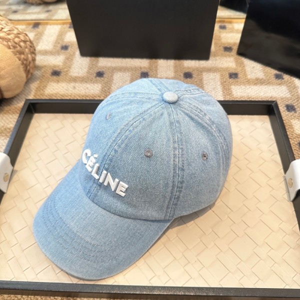 CELINE セリーヌブランド キャップ メンズ レディース デニム帽子 CAP ベースボールキャップ 刺繍ロゴ 調節可能 春 夏 秋 冬 軽量 カジュアル ウォッシュ加工 UVカット 日除け 紫外線対策 おしゃれ 綿100％ フェス 男女兼用