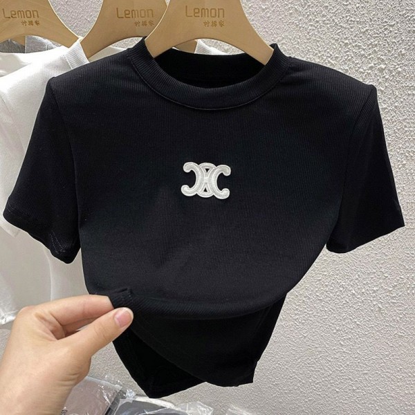 CELINE セリーヌハイブランドキッズ半袖Tシャツ 子供 半袖 丸首 速乾 高通気 抗菌防臭 柔らかい グラフィックプリント ショートスリーブTシャツ 上着 トップス 90-160CM