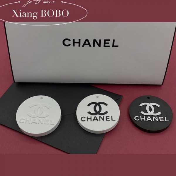 シャネルブランド石膏  車用品 オーナメント Chanel 円型 シンプル オーナメント石膏 装飾 レディース カーインテリア