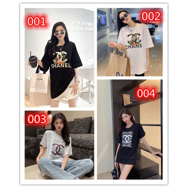シャネル tシャツハイブランドChanel 純綿 肌に優しい 快適 Tシャツファッション 潮流 半袖ｔシャツ オーバーサイズ レディースメンズ人気 Tシャツ 上着