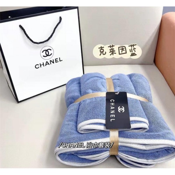 シャネルブランド タオル バスタオル Chanel 厚手 肌触りがよい タオル 2点セット 豊か色選択 毛抜けない 超吸水 バスタオル 家用