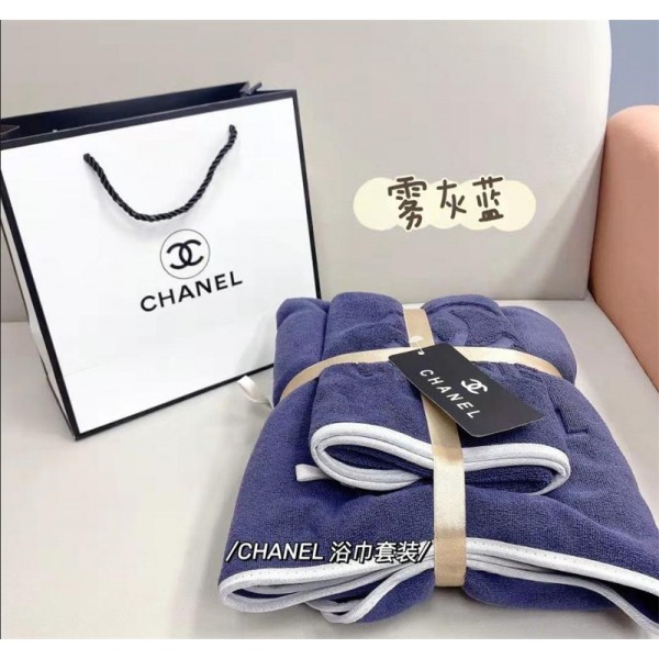 シャネルブランド タオル バスタオル Chanel 厚手 肌触りがよい タオル 2点セット 豊か色選択 毛抜けない 超吸水 バスタオル 家用