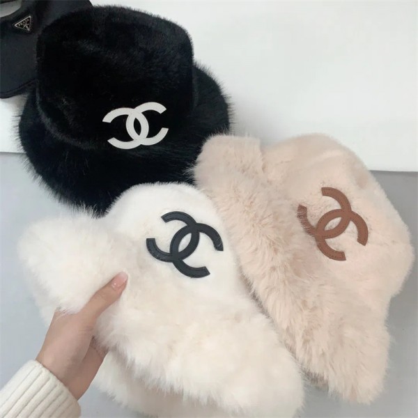 シャネルブランドもこもこハットCHANEL レディース 秋冬 暖かい バケットハット ソフト ふわふわ 保温 防寒 キャップ 帽子 ハット 