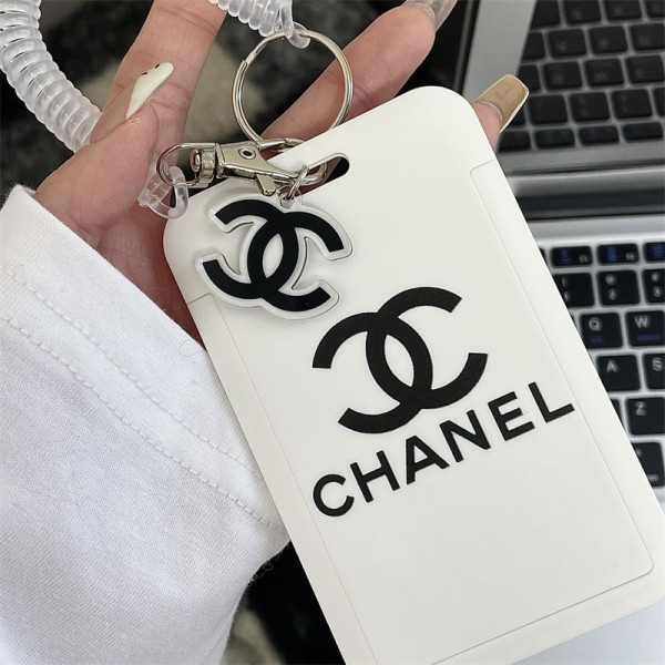 シャネルカードケースハイブランドCHANEL ホワイト 携帯便利 カードケース 防水 汚れ防止 飾り付き カードケース 1-2枚カード収納可