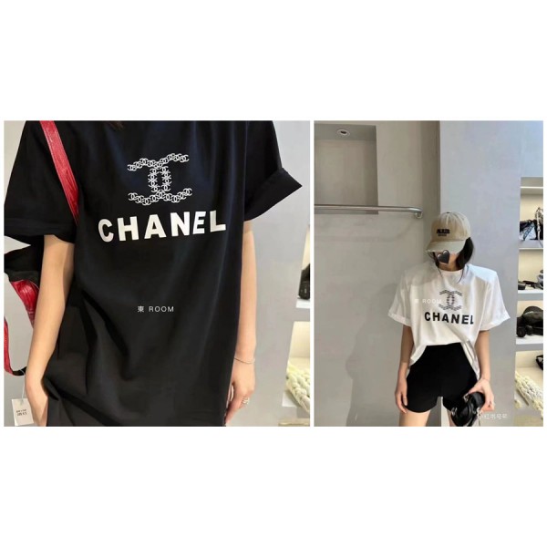 シャネル tシャツハイブランドCHANEL 夏 新品 オシャレ 半袖tシャツトップス 女 生徒 カジュアル ゆったりTシャツ 男 