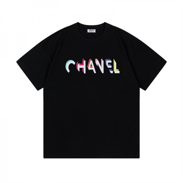 シャネルｔシャツハイブランドCHANEL ホワイト ブラック2色 半袖tシャツ レディースメンズ人気 tシャツ 夏服 ゆったり カジュアル tシャツ トップス