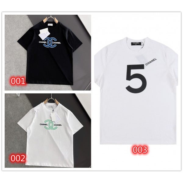 シャネルブランド tシャツChanel レディースメンズ ペアカップル 20代 30代40代 半袖 tシャツ 激安 パロディ tシャツ ブランド 上着トップス